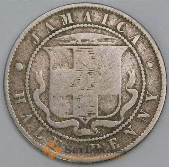 Ямайка 1/2 пенни 1870 КМ16 VG арт. 56123 Ямайка 1/2 пенни 1870 КМ16 VG арт. 56123