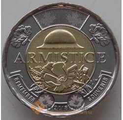 Канада 2 доллара 2018 Окончание Первой мировой войны UNC арт. 13395