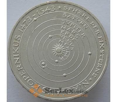 Монета Германия 5 марок 1973 КМ136 UNC Серебро Николай Коперник Космос  арт. 15949