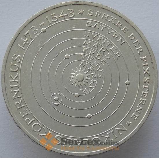 Германия 5 марок 1973 КМ136 UNC Серебро Николай Коперник Космос  арт. 15949