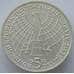 Монета Германия 5 марок 1973 КМ136 UNC Серебро Николай Коперник Космос  арт. 15949