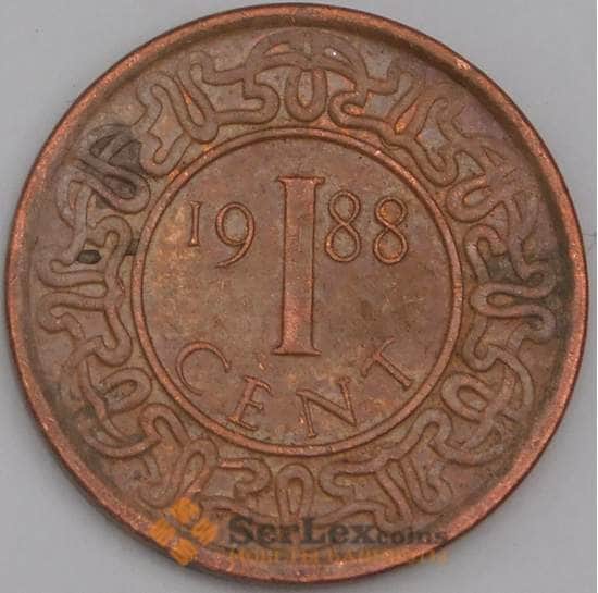 Суринам монета 1 цент 1988 КМ11b XF арт. 41495
