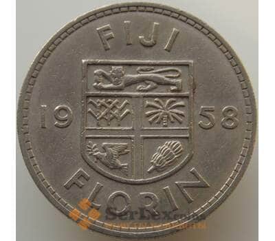 Монета Фиджи 1 флорин 1958 КМ24 VF арт. 9201