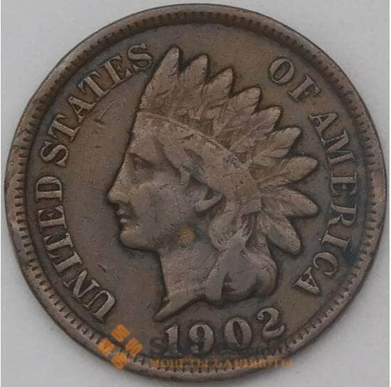 США 1 цент 1902 КМ90а VF арт. 26135