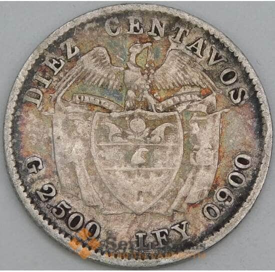 Колумбия 10 cентаво 1913 КМ196.1 VF арт. 56351