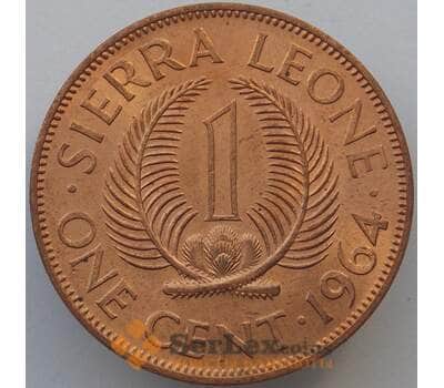 Монета Сьерра-Леоне 1 цент 1964 КМ17 UNC (J05.19) арт. 16963