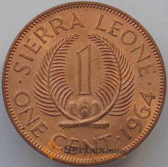 Сьерра-Леоне монета 1 цент 1964 КМ17 UNC арт. 16963
