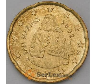 Монета Сан-Марино 20 евроцентов 2002 UNC арт. 28514