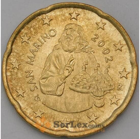 Сан-Марино 20 евроцентов 2002 UNC арт. 28514