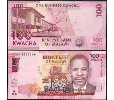 Банкнота Малави 100 квача 2014-2016 Р65 UNC арт. 7430