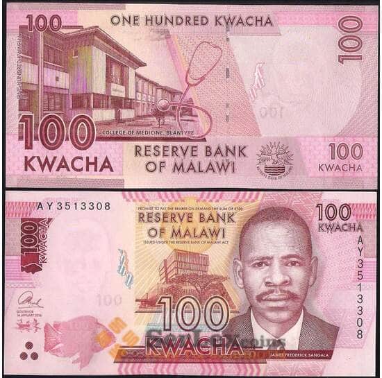 Малави 100 квача 2014-2016 Р65 UNC арт. 7430
