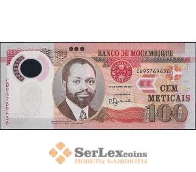 Банкнота Мозамбик 100 метикал 2017 Р151 UNC арт. 22008