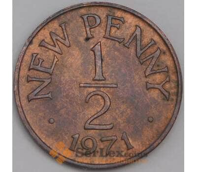 Монета Гернси 1/2 пенни 1971 КМ20 aUNC арт. 39253