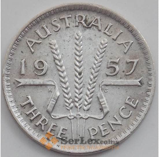 Австралия 3 пенса 1957 КМ57 VF арт. 12368