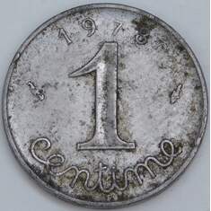 Франция 1 сантим 1978 КМ928 арт. 57398 Франция 1 сантим 1978 КМ928 арт. 57398