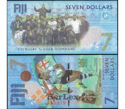 Банкнота  Фиджи 7 долларов 2017 UNC Победа на Олимпиаде в РИО арт. 7066