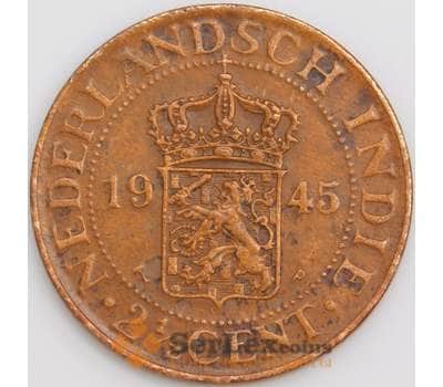 Монета Нидерландская Восточная Индия 2 1/2 цента 1945 КМ316 XF (j05.19) арт. 21880