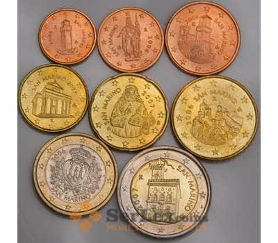Сан-Марино набор Евро монет 1 цент - 2 евро 2006,2007 (8 шт) UNC арт. 45690
