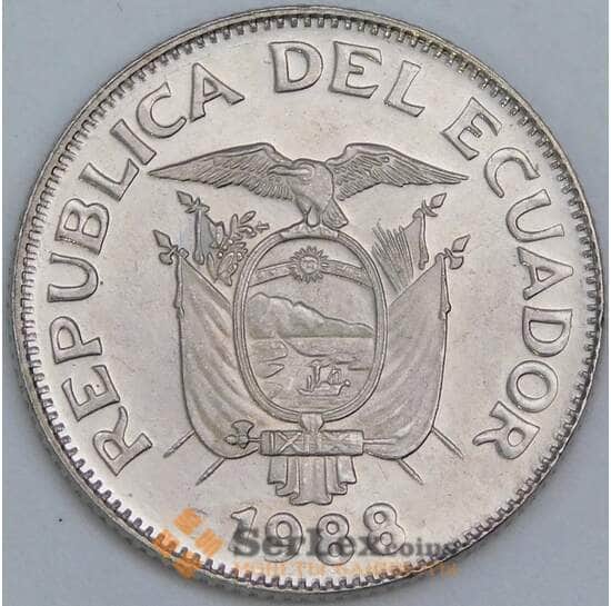 Эквадор 1 сукре 1988 КМ89 UNC арт. 57483