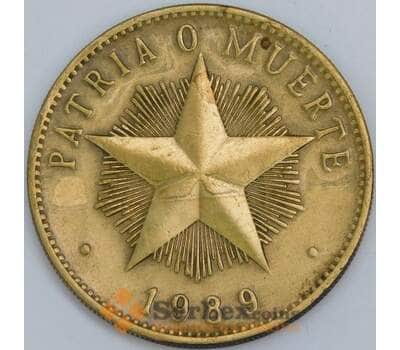Куба 1 песо 1989 КМ105 XF арт. 57713