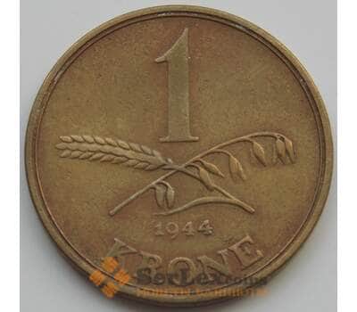 Монета Дания 1 крона 1942-1947 КМ835 VF арт. 6659