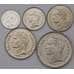 Монета Венесуэла набор монет 25, 50 сентимо, 1, 2, 5 боливар 1989-1990 UNC арт. 37241