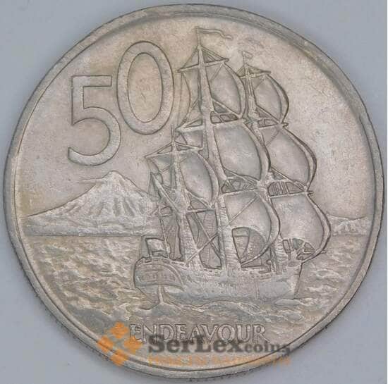 Новая Зеландия 50 центов 1967 КМ37.1 VF арт. 38096