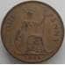 Монета Великобритания 1 пенни 1964 КМ897 XF (J05.19) арт. 14983