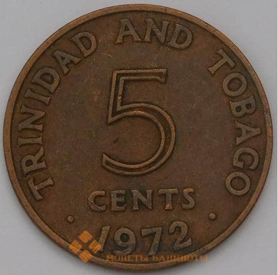 Тринидад и Тобаго 5 центов 1972 КМ2 XF арт. 38079