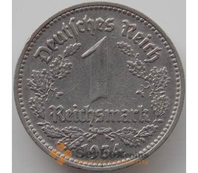 Монета Германия 1 рейхсмарка 1934 D КМ78 XF арт. 12160