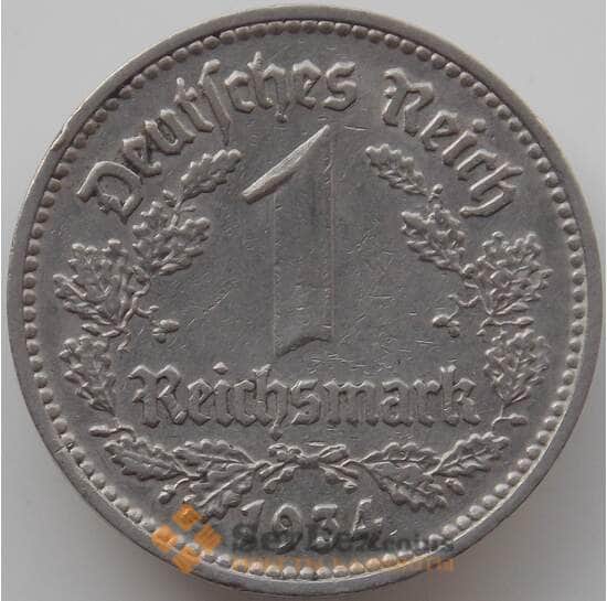 Германия 1 рейхсмарка 1934 D КМ78 XF арт. 12160