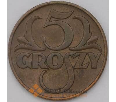 Монета Польша 5 грошей 1938 Y10а арт. 36898