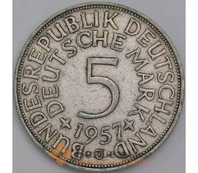 Монета Германия 5 марок 1957 J КМ112 VF арт. 12014