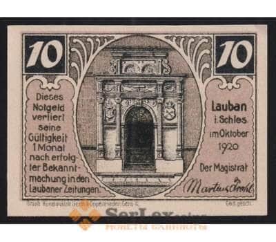 Германия Польша Lauban (Любань) 10 пфеннигов 1920 L16.1a aUNC арт. 52015
