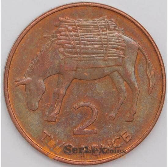 Остров Святой Елены монета 2 пенса 2006 КМ12а AU арт. 44664