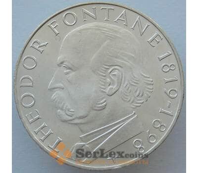 Монета Германия 5 марок 1969 КМ125 BU Серебро Теодор Фонтане (J05.19) арт. 15963