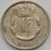 Монета Люксембург 1 франк 1965 КМ55 XF (J05.19) арт. 16205
