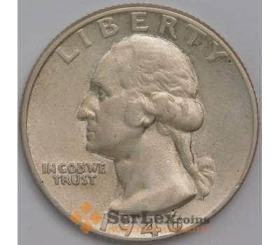 Монета США 1/4 доллара 1946 КМ164 AU арт. 39869