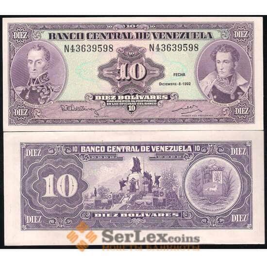 Венесуэла 10 Боливар 1992 UNC №61с арт. В00416