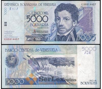 Банкнота Венесуэла 5000 Боливар 2004 UNC №84 арт. В00421