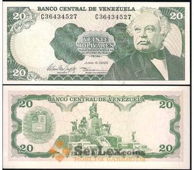 Банкнота Венесуэла 20 Боливар 1995 UNC №63 арт. В00449
