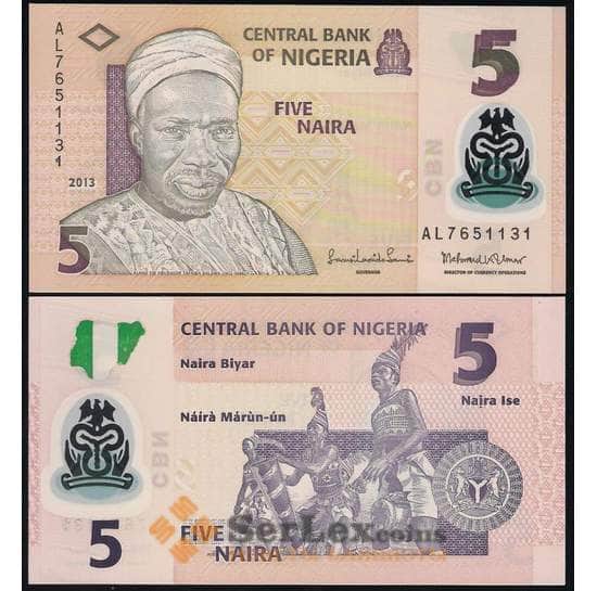 Нигерия банкнота 5 найра 2009-2022 Р38 UNC  арт. В00452