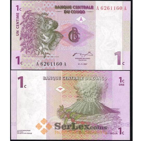 Конго 1 сантим 1997 Р80 UNC арт. В00458