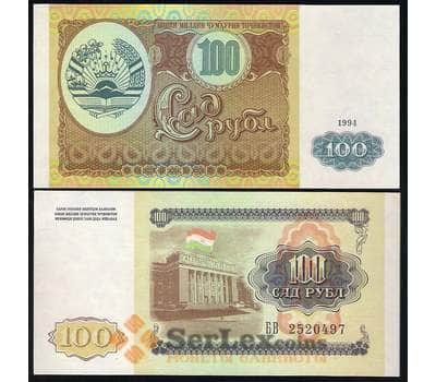 Банкнота Таджикистан 100 рублей 1994 Р6 UNC арт. В00510