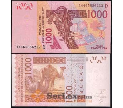 Банкнота Западная Африка Мали 1000 Франков 2012 UNC №415 D арт. В00436