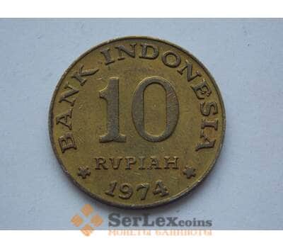 Монета Индонезия 10 рупий 1974 КМ38 арт. С01983