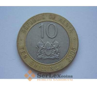 Монета Кения 10 шиллингов 2005-10 VF КМ35.1 арт. С01875