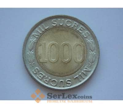Монета Эквадор 1000 сукре 1997 UNC КМ103 арт. С01882