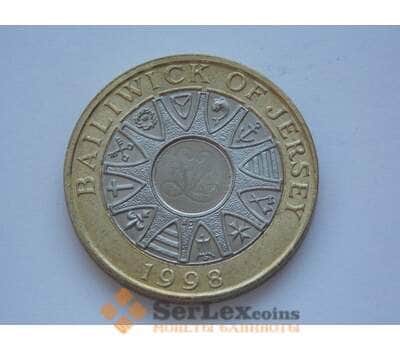 Монета Джерси 2 Фунта 1998 UNC КМ102 арт. С01898