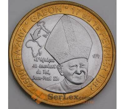 Монета Габон 4500 франков 2005 3 Африка UNC арт. С01909